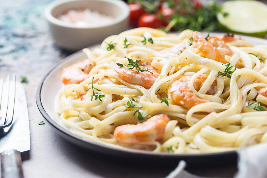 Fettuccine with Shrimp